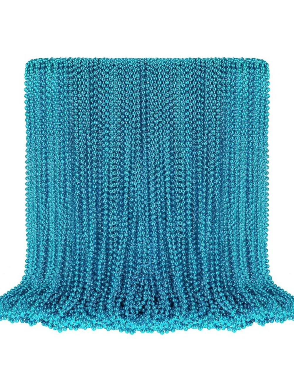 100PCS Teal Mardi Gras Bead Necklaces 33